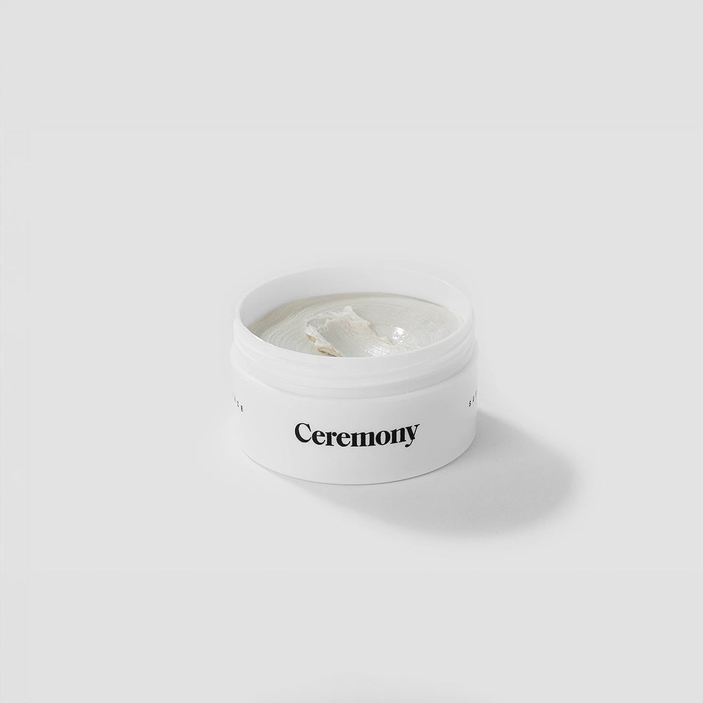Opened can of Ceremony Substance Shaping Clay with texture visible