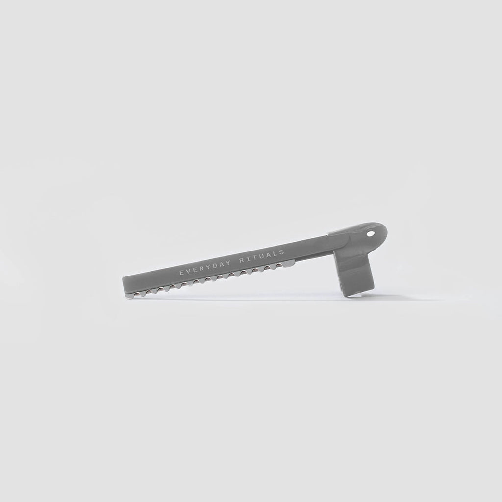 Steel Grey Ring Style Finger Feather Razor etched with EVERYDAY RITUALS