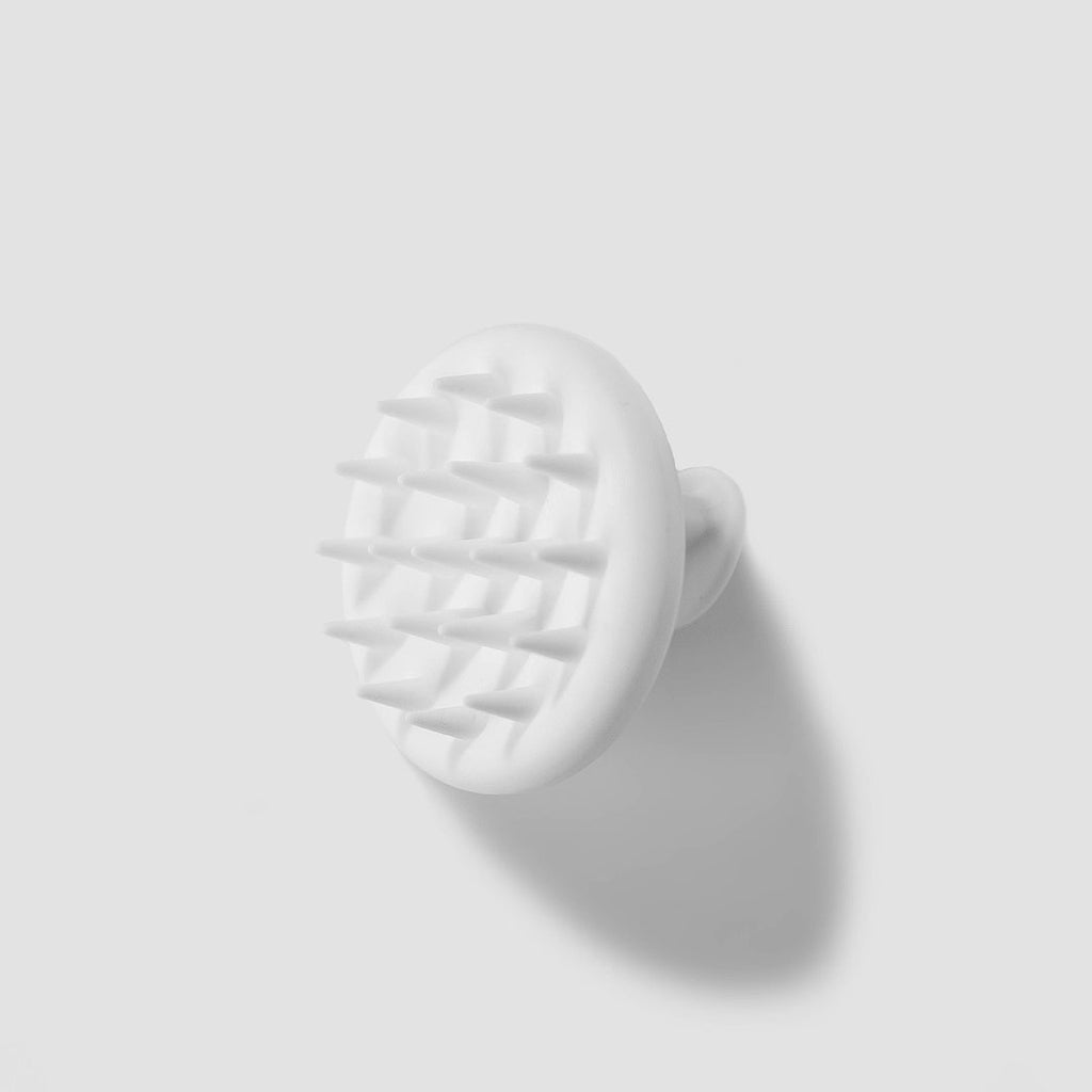 White Silicone of Ceremony Scalp Brush for Shampooing with Massage Bristles